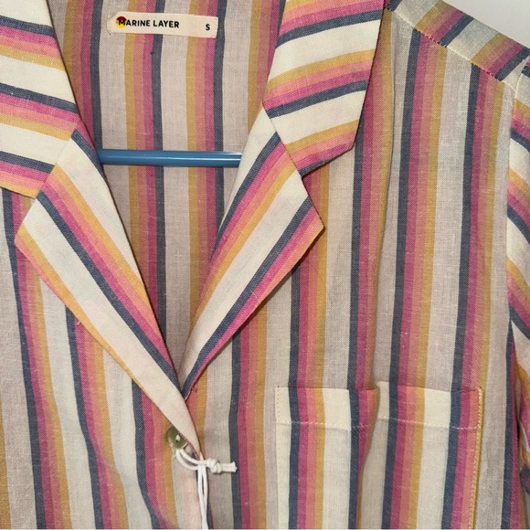 Marine Layer Retro Striped Shirt 🦋🪲🌸✨🌈 - Picture 2 of 6